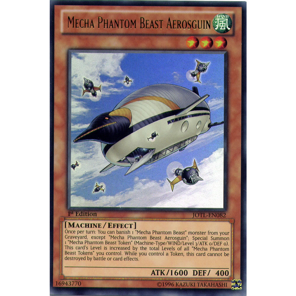 Mecha Phantom Beast Aerosguin JOTL-EN082 Yu-Gi-Oh! Card from the Judgment of the Light Set