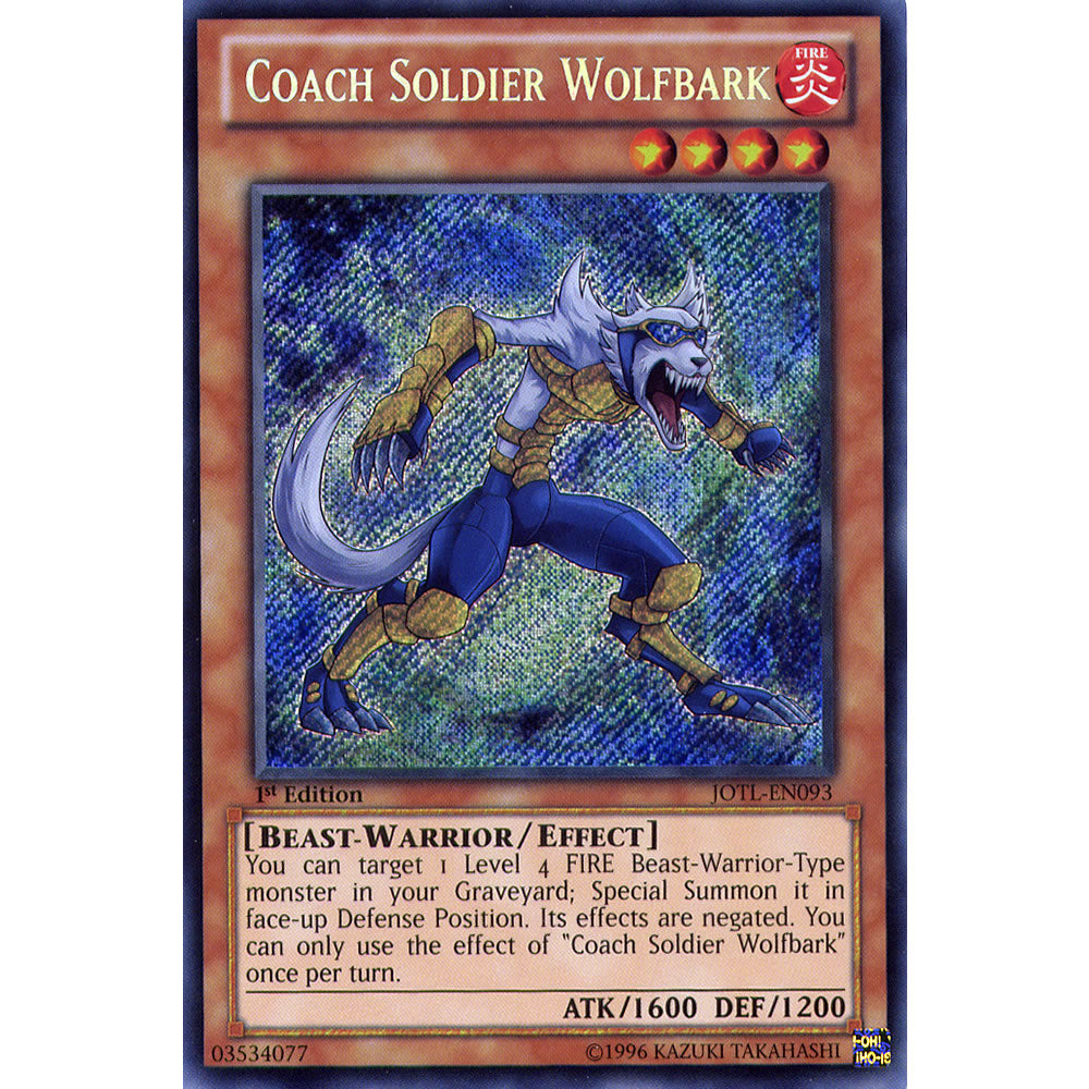 Coach Soldier Wolfbark JOTL-EN093 Yu-Gi-Oh! Card from the Judgment of the Light Set