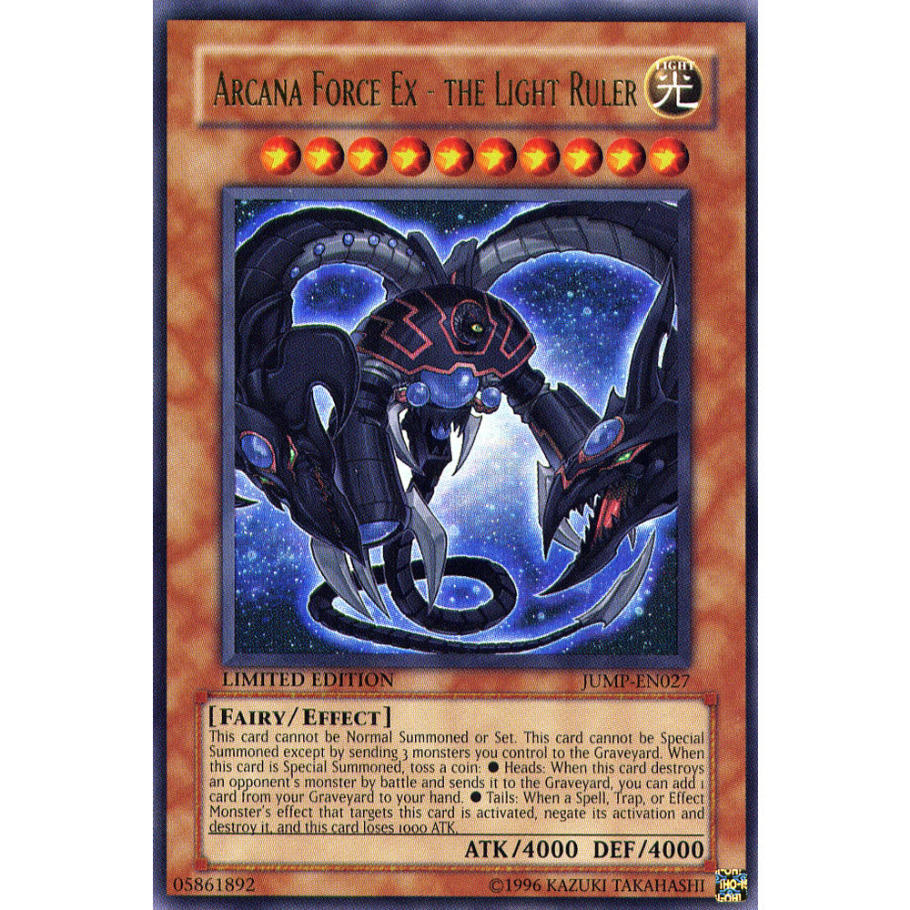 Arcana Force EX - The Light Ruler JUMP-EN027 Yu-Gi-Oh! Card from the Shonen Jump Set