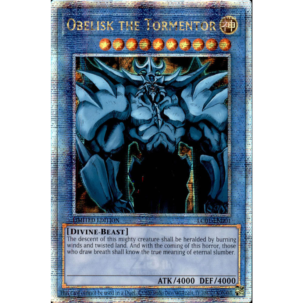 Obelisk the Tormentor LC01-EN001 Yu-Gi-Oh! Card from the Legendary Collection Set