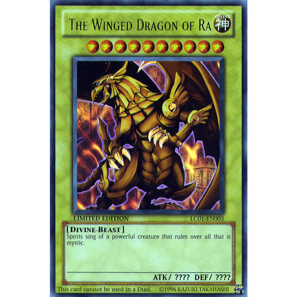 The Winged Dragon Of Ra LC01-EN003 Yu-Gi-Oh! Card from the Legendary Collection Set