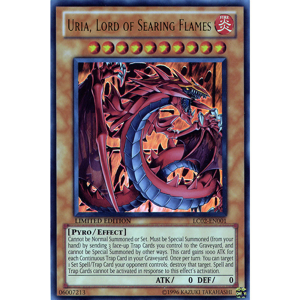 Uria, Lord of Searing Flames LC02-EN001 Yu-Gi-Oh! Card from the Legendary Collection 2: The Duel Academy Years Mega Pack Set