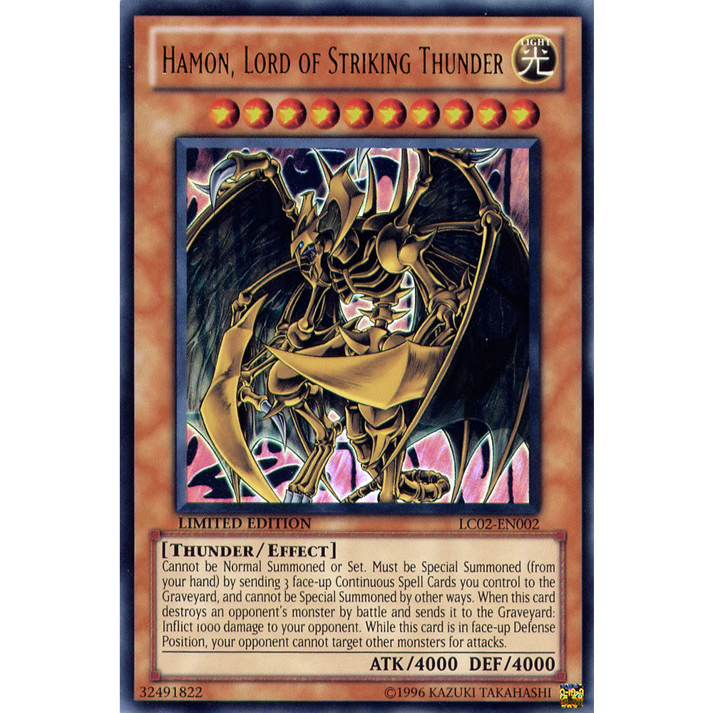 Hamon, Lord of Striking Thunder LC02-EN002 Yu-Gi-Oh! Card from the Legendary Collection 2: The Duel Academy Years Mega Pack Set
