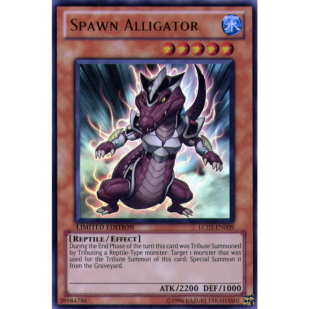 Spawn Alligator LC02-EN009 Yu-Gi-Oh! Card from the Legendary Collection 2: The Duel Academy Years Mega Pack Set