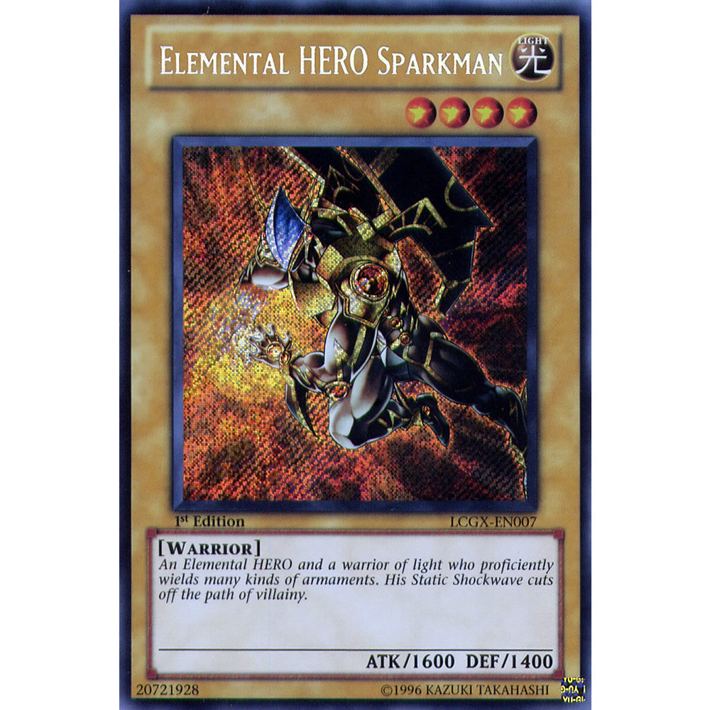 Elemental Hero Sparkman LCGX-EN007 Yu-Gi-Oh! Card from the Legendary Collection 2: The Duel Academy Years Mega Pack Set