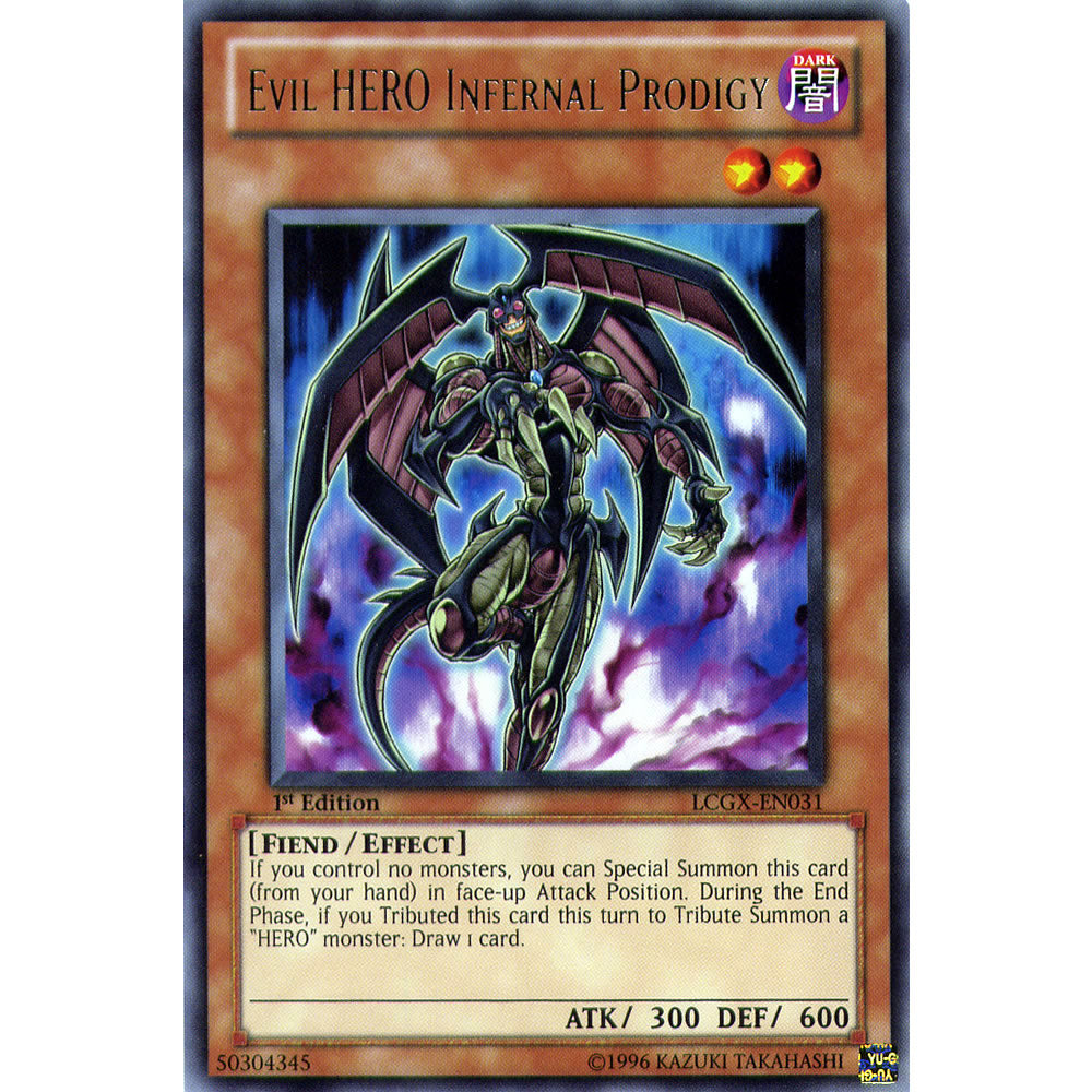 Evil Hero Infernal Prodigy LCGX-EN031 Yu-Gi-Oh! Card from the Legendary Collection 2: The Duel Academy Years Mega Pack Set