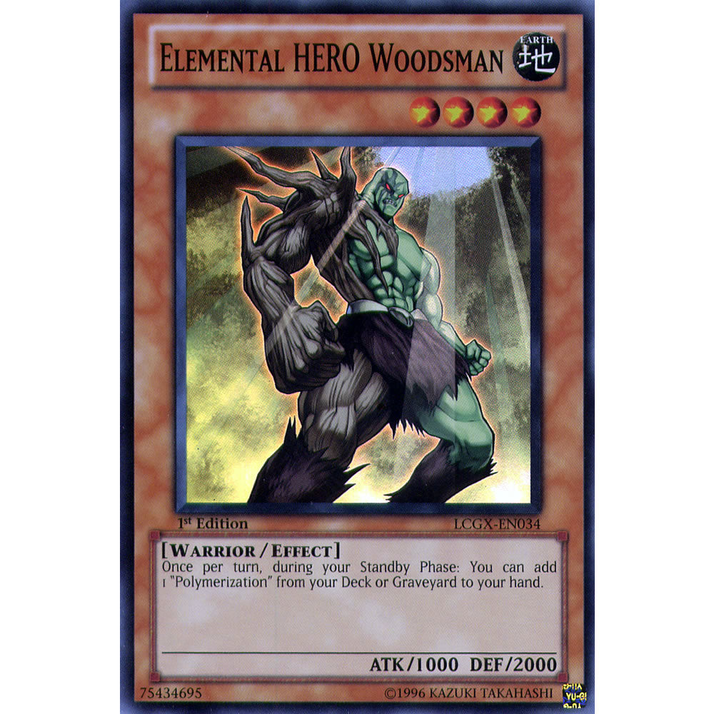 Elemental Hero Woodsman LCGX-EN034 Yu-Gi-Oh! Card from the Legendary Collection 2: The Duel Academy Years Mega Pack Set