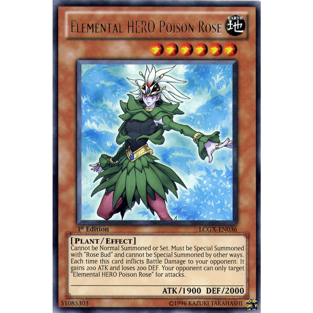 Elemental Hero Poison Rose LCGX-EN036 Yu-Gi-Oh! Card from the Legendary Collection 2: The Duel Academy Years Mega Pack Set