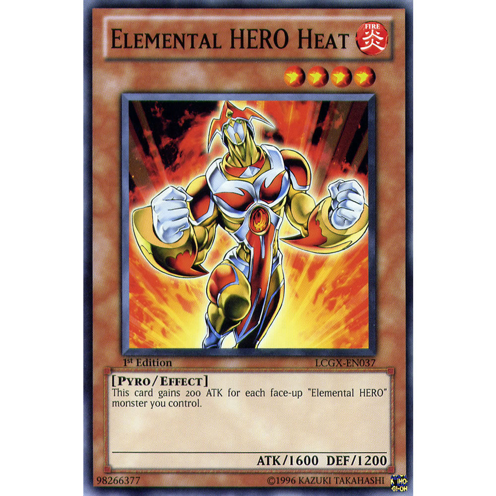 Elemental Hero Heat LCGX-EN037 Yu-Gi-Oh! Card from the Legendary Collection 2: The Duel Academy Years Mega Pack Set