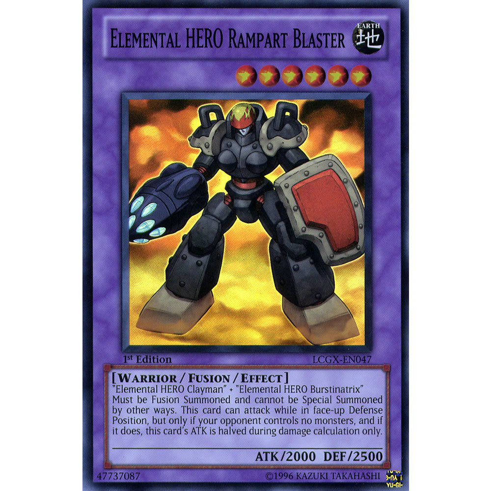 Elemental Hero Rampart Blaster LCGX-EN047 Yu-Gi-Oh! Card from the Legendary Collection 2: The Duel Academy Years Mega Pack Set