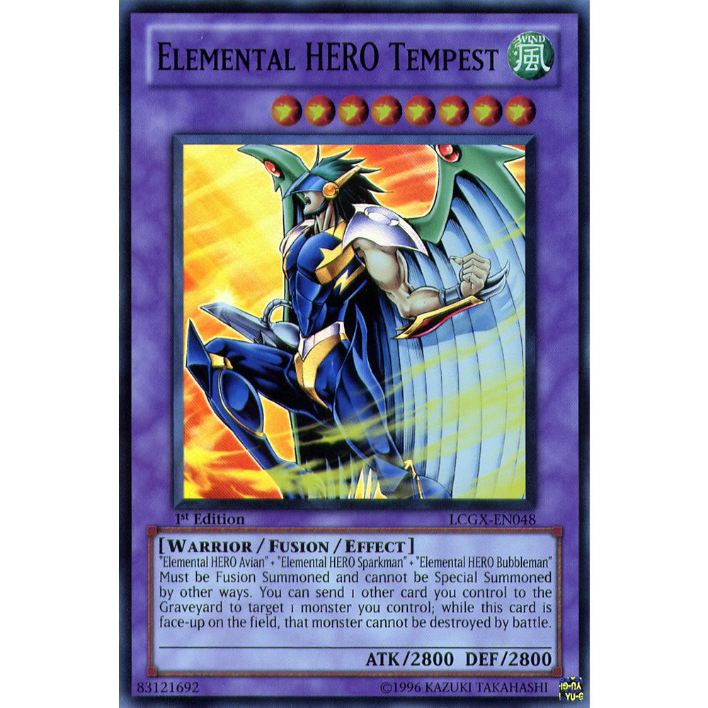 Elemental Hero Tempest LCGX-EN048 Yu-Gi-Oh! Card from the Legendary Collection 2: The Duel Academy Years Mega Pack Set