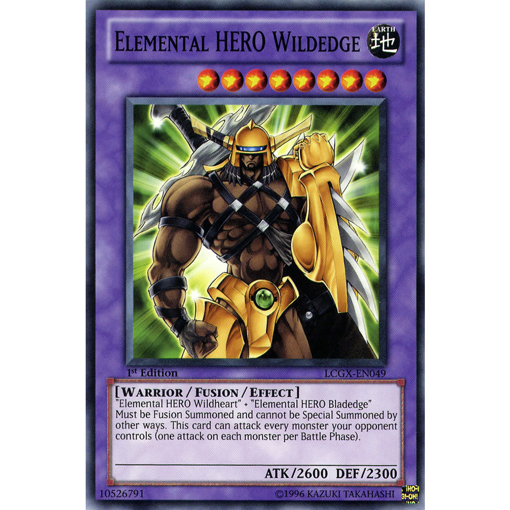 Elemental Hero Wildedge LCGX-EN049 Yu-Gi-Oh! Card from the Legendary Collection 2: The Duel Academy Years Mega Pack Set
