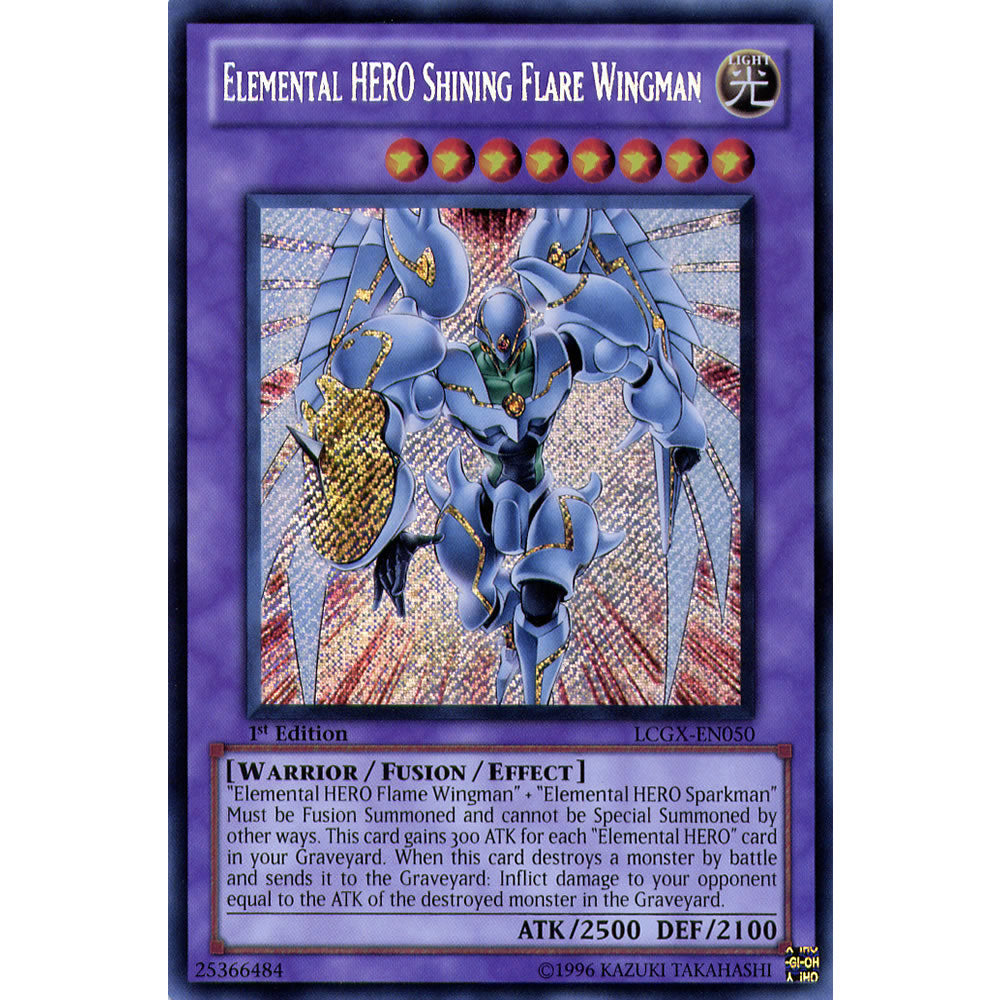 Elemental Hero Shining Flare Wingman LCGX-EN050 Yu-Gi-Oh! Card from the Legendary Collection 2: The Duel Academy Years Mega Pack Set