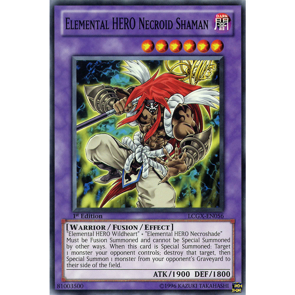 Elemental Hero Necroid Shaman LCGX-EN056 Yu-Gi-Oh! Card from the Legendary Collection 2: The Duel Academy Years Mega Pack Set
