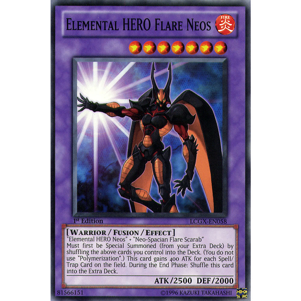 Elemental Hero Flare Neos LCGX-EN058 Yu-Gi-Oh! Card from the Legendary Collection 2: The Duel Academy Years Mega Pack Set