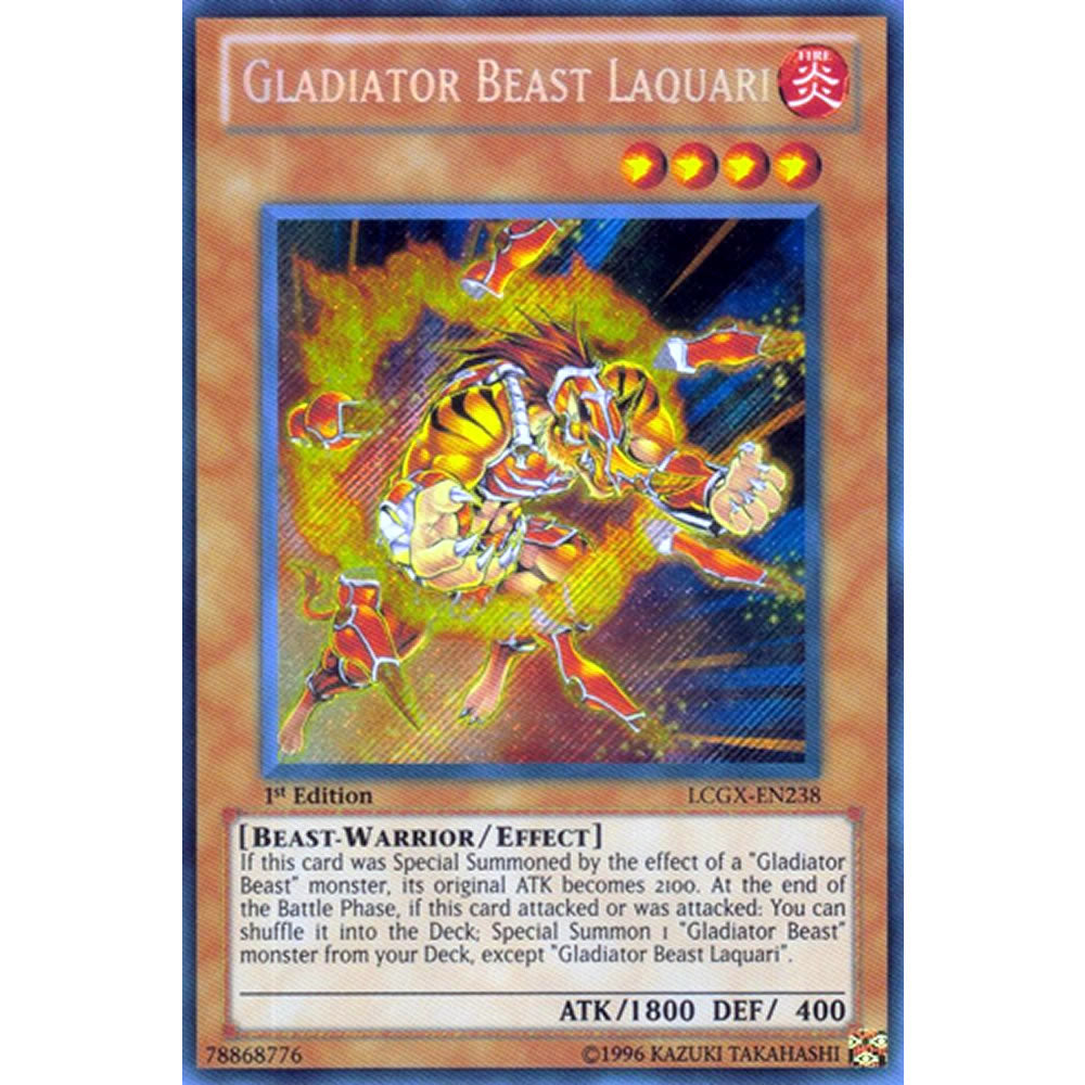 Gladiator Beast Laquari LCGX-EN238 Yu-Gi-Oh! Card from the Legendary Collection 2: The Duel Academy Years Mega Pack Set