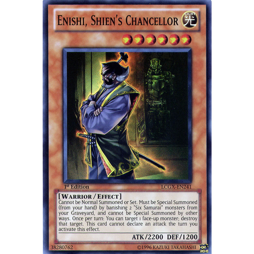 Enishi, Shien's Chancellor LCGX-EN241 Yu-Gi-Oh! Card from the Legendary Collection 2: The Duel Academy Years Mega Pack Set