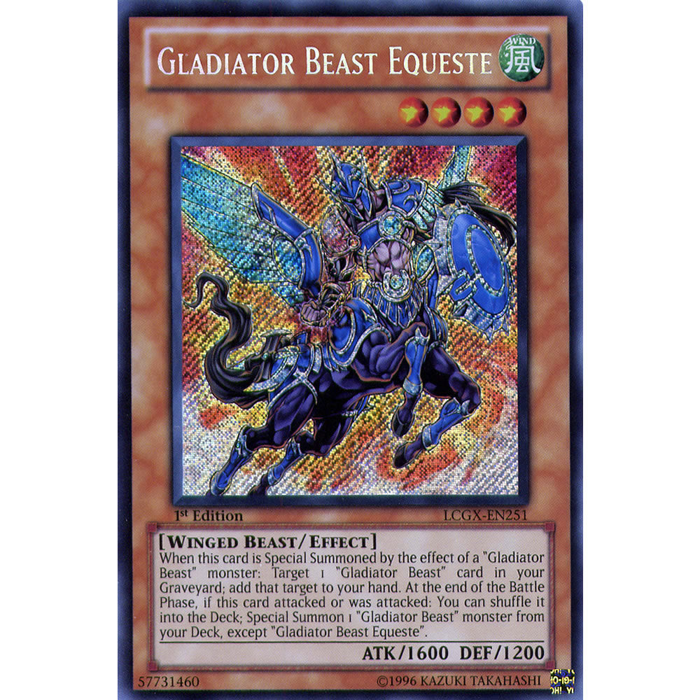 Gladiator Beast Equeste LCGX-EN251 Yu-Gi-Oh! Card from the Legendary Collection 2: The Duel Academy Years Mega Pack Set
