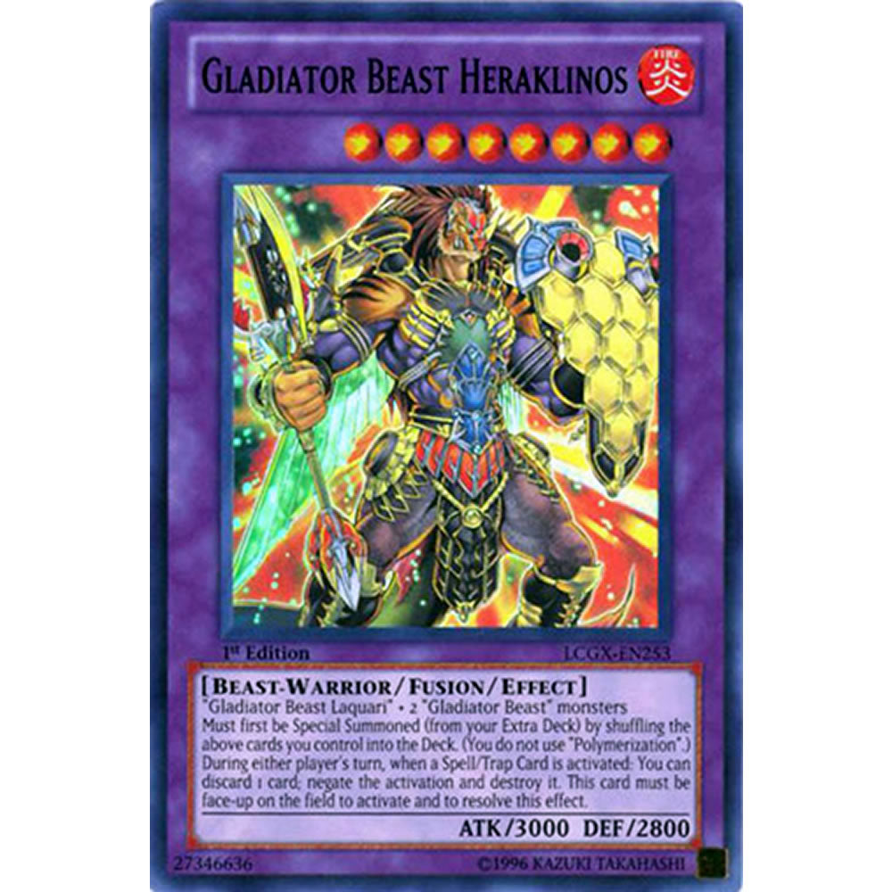 Gladiator Beast Heraklinos LCGX-EN253 Yu-Gi-Oh! Card from the Legendary Collection 2: The Duel Academy Years Mega Pack Set