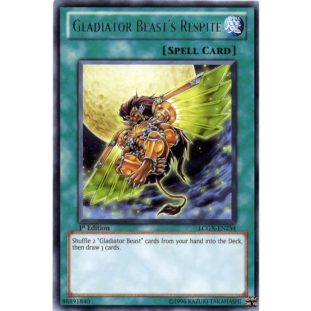Gladiator Beast's Respite LCGX-EN254 Yu-Gi-Oh! Card from the Legendary Collection 2: The Duel Academy Years Mega Pack Set