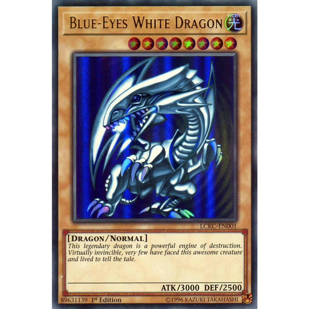 Blue-Eyes White Dragon LCKC-EN001 Yu-Gi-Oh! Card from the Legendary Collection Kaiba Mega Pack Set