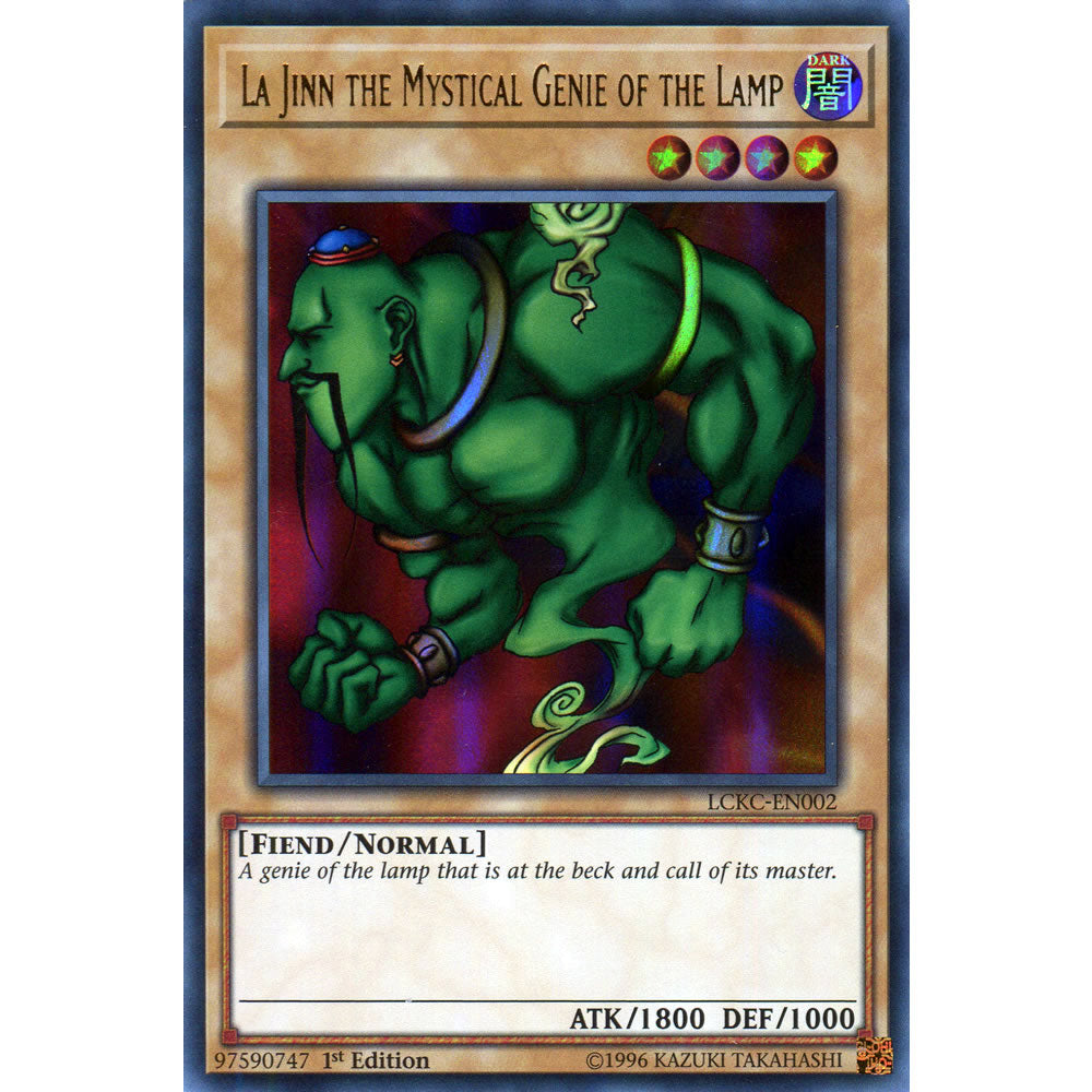 La Jinn the Mystical Genie of the Lamp LCKC-EN002 Yu-Gi-Oh! Card from the Legendary Collection Kaiba Mega Pack Set
