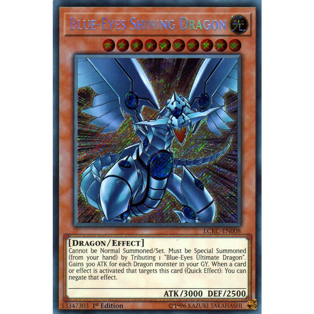 Blue-Eyes Shining Dragon LCKC-EN008 Yu-Gi-Oh! Card from the Legendary Collection Kaiba Mega Pack Set