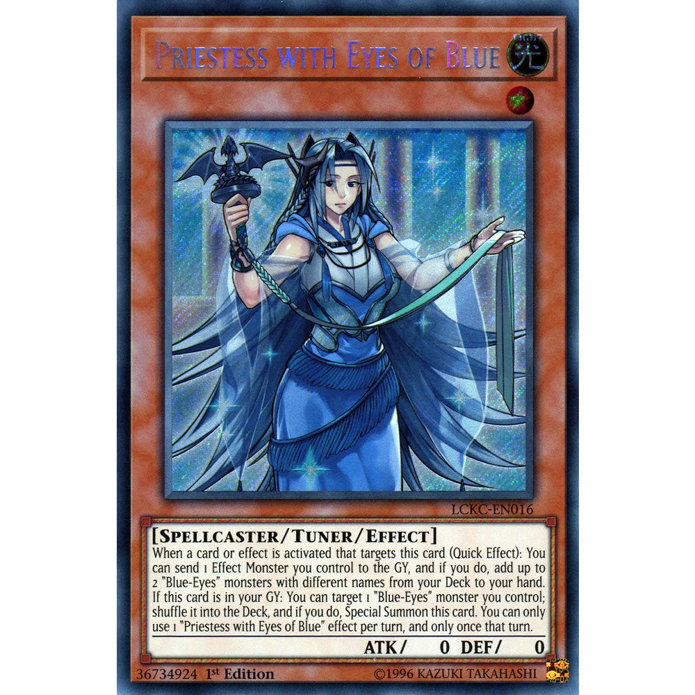 Priestess with Eyes of Blue LCKC-EN016 Yu-Gi-Oh! Card from the Legendary Collection Kaiba Mega Pack Set