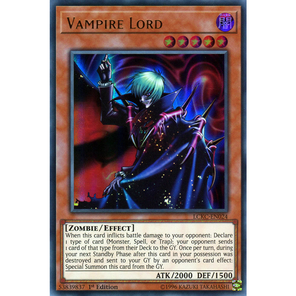 Vampire Lord LCKC-EN024 Yu-Gi-Oh! Card from the Legendary Collection Kaiba Mega Pack Set