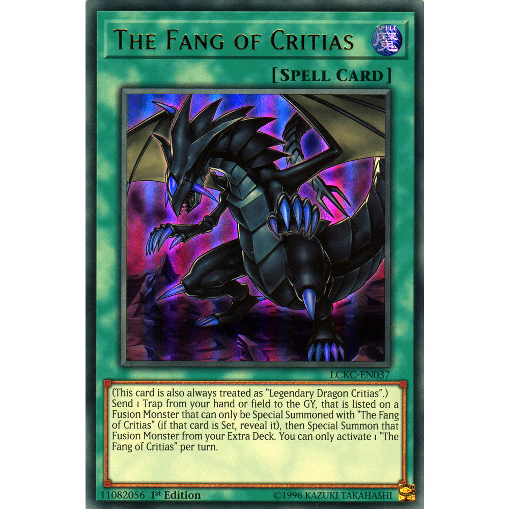 The Fang of Critias LCKC-EN037 Yu-Gi-Oh! Card from the Legendary Collection Kaiba Mega Pack Set