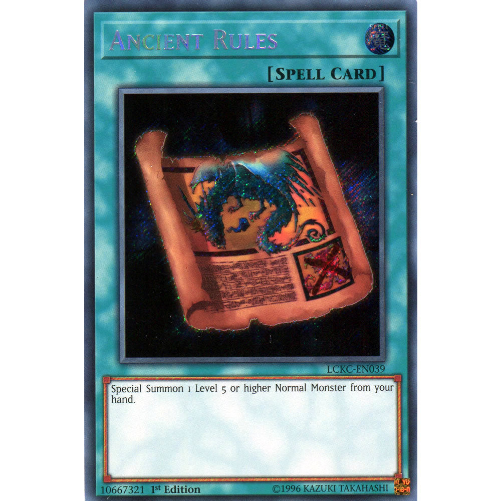 Ancient Rules LCKC-EN039 Yu-Gi-Oh! Card from the Legendary Collection Kaiba Mega Pack Set