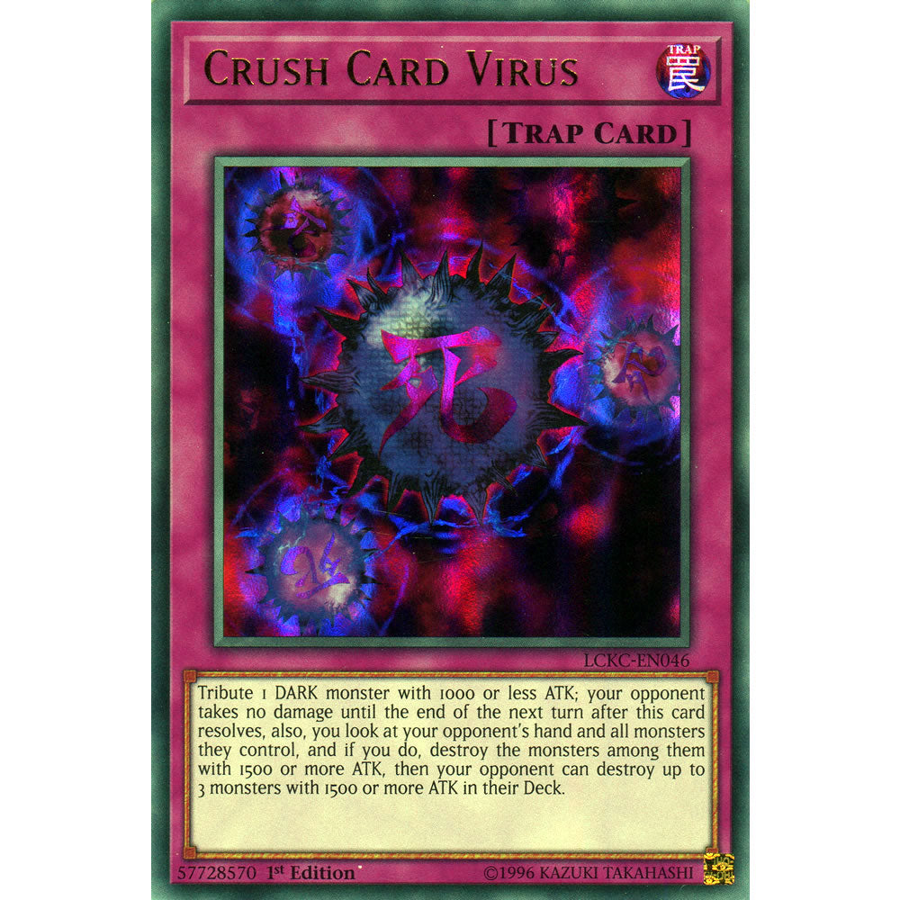 Crush Card Virus  (Alternate Art 1)  LCKC-EN046 Yu-Gi-Oh! Card from the Legendary Collection Kaiba Mega Pack Set