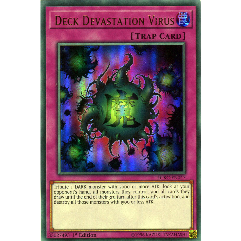 Deck Devastation Virus LCKC-EN047 Yu-Gi-Oh! Card from the Legendary Collection Kaiba Mega Pack Set