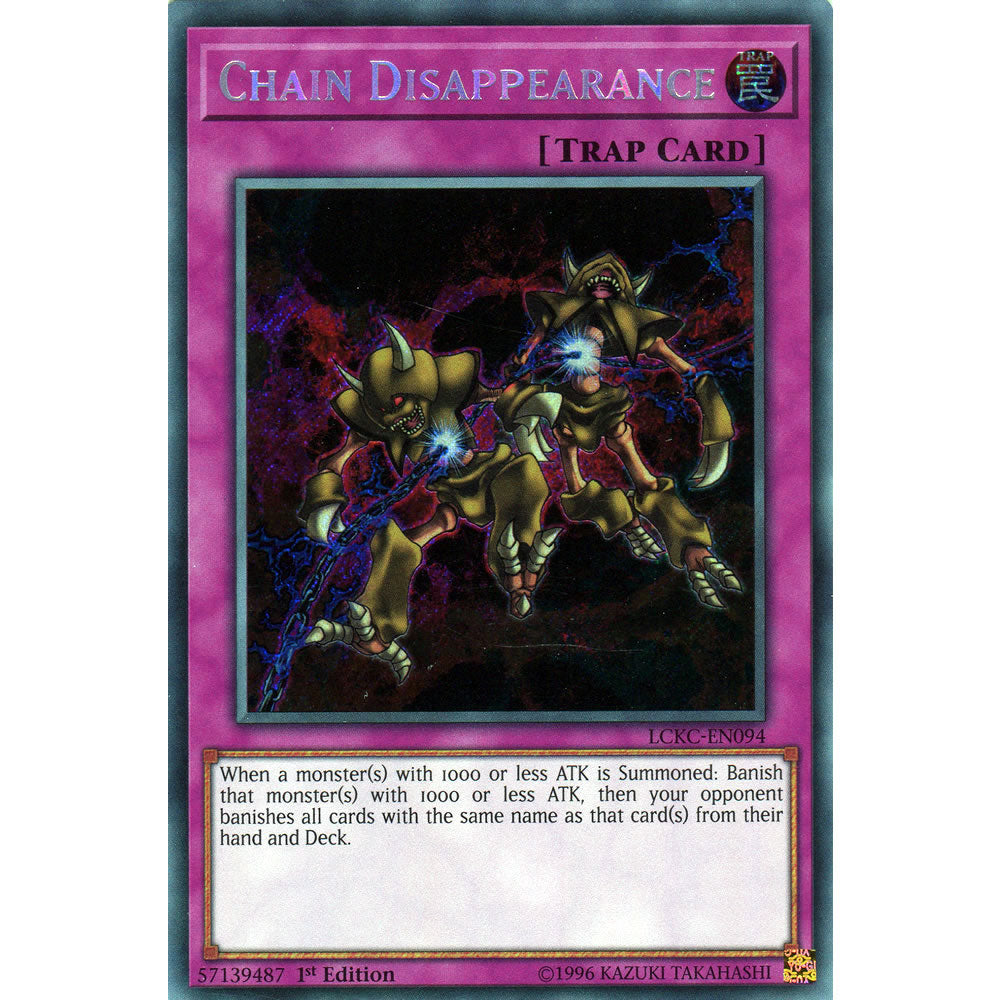 Chain Disappearance LCKC-EN094 Yu-Gi-Oh! Card from the Legendary Collection Kaiba Mega Pack Set