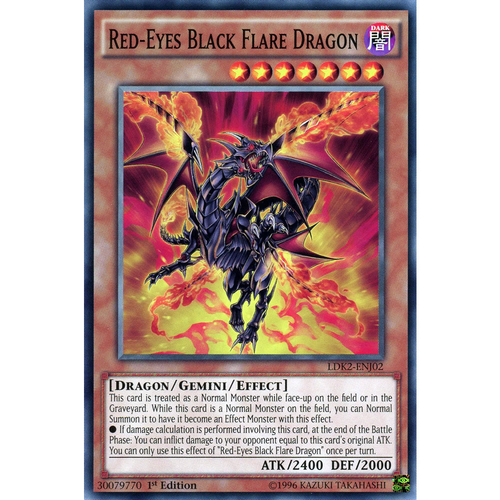 Red-Eyes Black Flare Dragon LDK2-ENJ02 Yu-Gi-Oh! Card from the Legendary Decks 2 Set