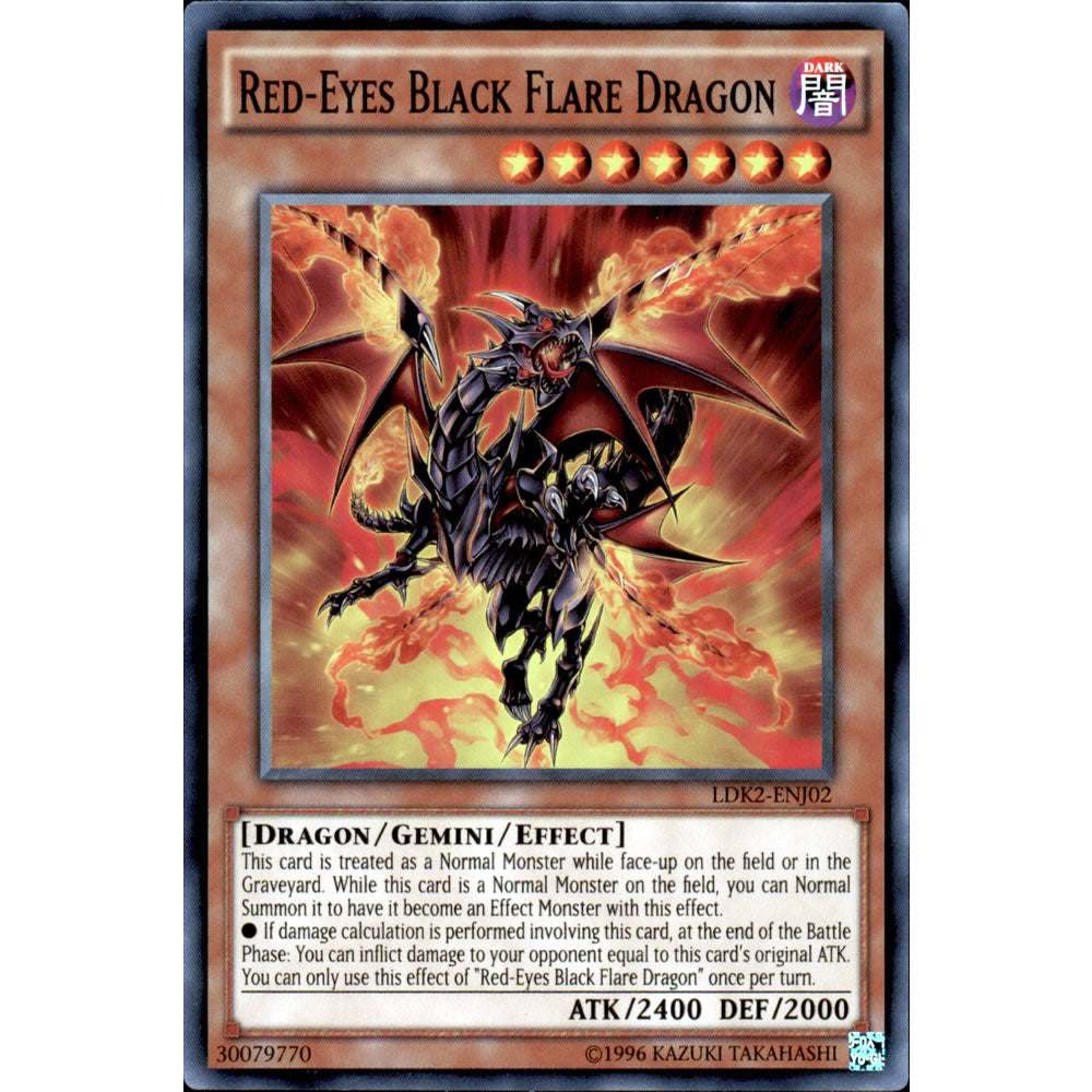 Red-Eyes Black Flare Dragon LDK2-ENJ02 Yu-Gi-Oh! Card from the Legendary Decks 2 Set