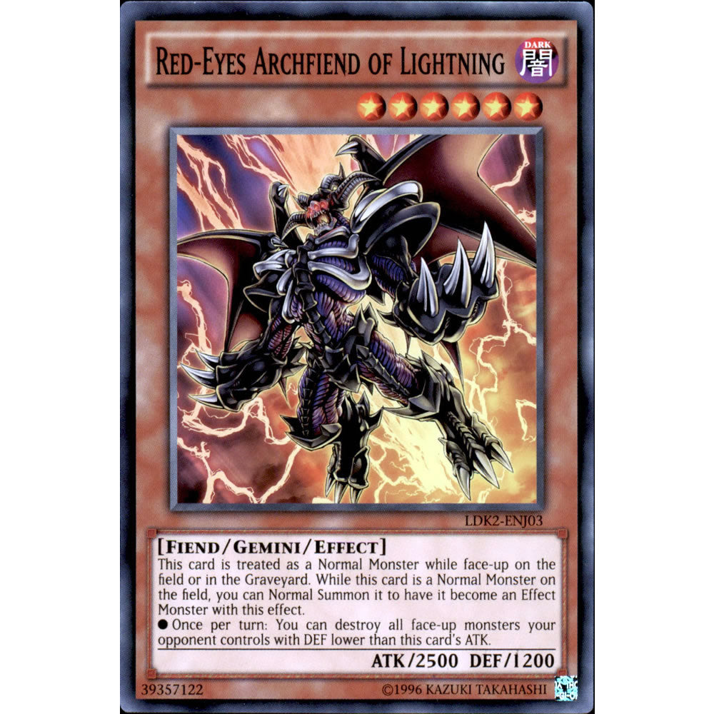 Red-Eyes Archfiend of Lightning LDK2-ENJ03 Yu-Gi-Oh! Card from the Legendary Decks 2 Set