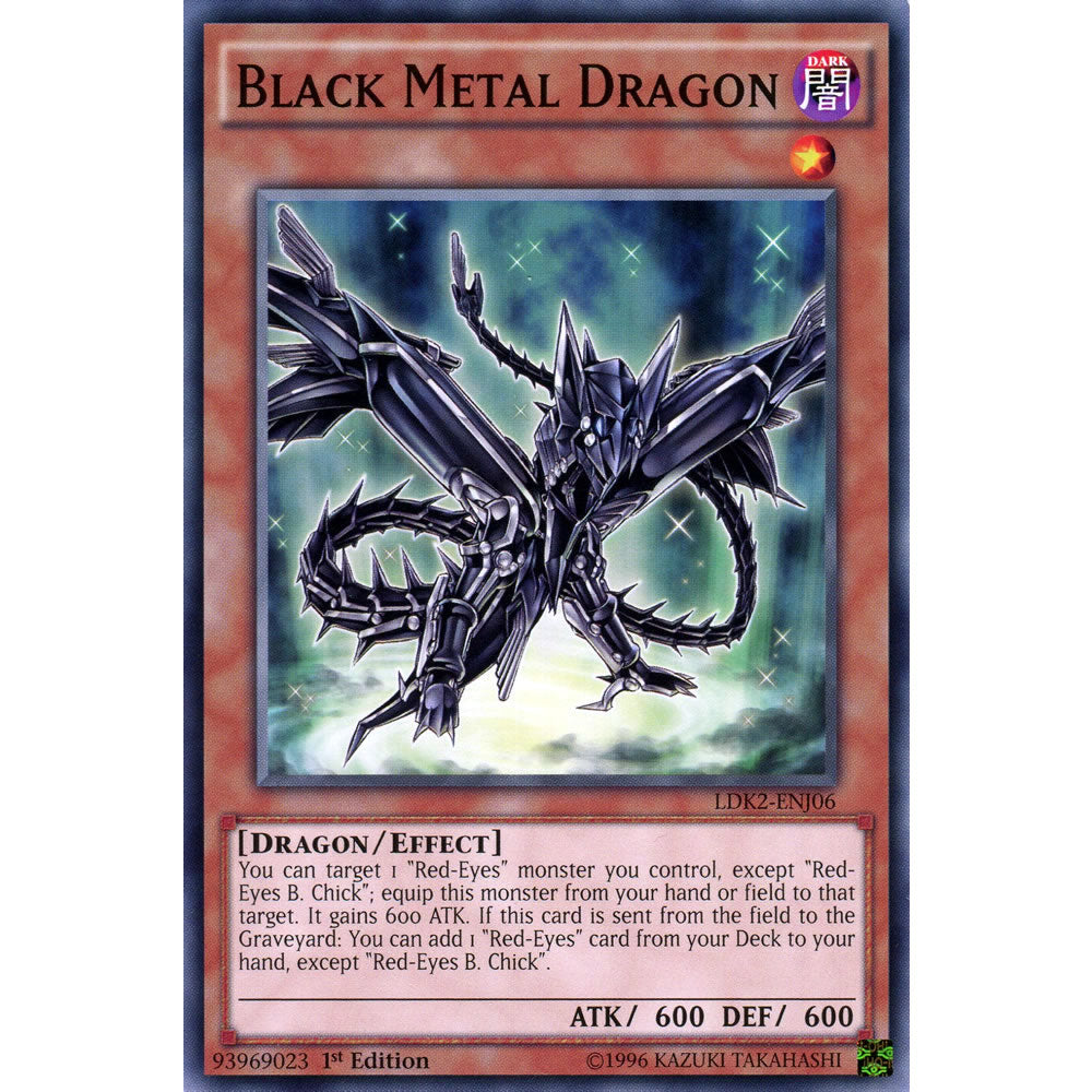 Black Metal Dragon LDK2-ENJ06 Yu-Gi-Oh! Card from the Legendary Decks 2 Set