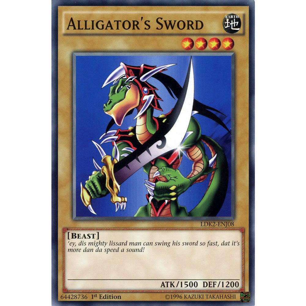 Alligator's Sword LDK2-ENJ08 Yu-Gi-Oh! Card from the Legendary Decks 2 Set