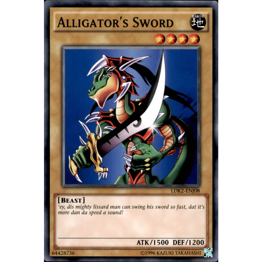 Alligator's Sword LDK2-ENJ08 Yu-Gi-Oh! Card from the Legendary Decks 2 Set