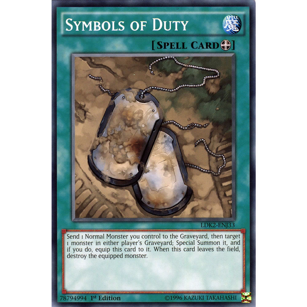 Symbols of Duty LDK2-ENJ33 Yu-Gi-Oh! Card from the Legendary Decks 2 Set