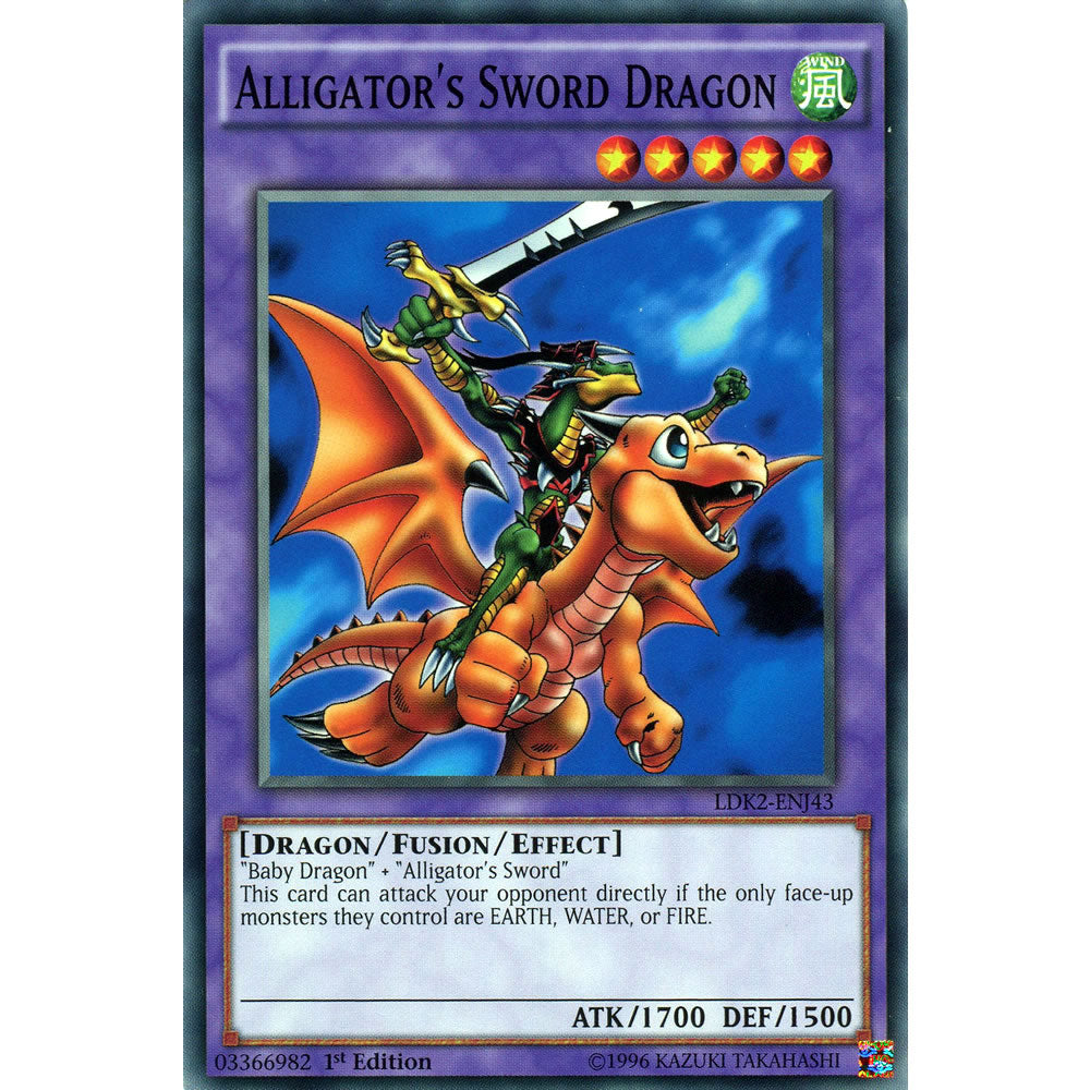 Alligator's Sword Dragon LDK2-ENJ43 Yu-Gi-Oh! Card from the Legendary Decks 2 Set