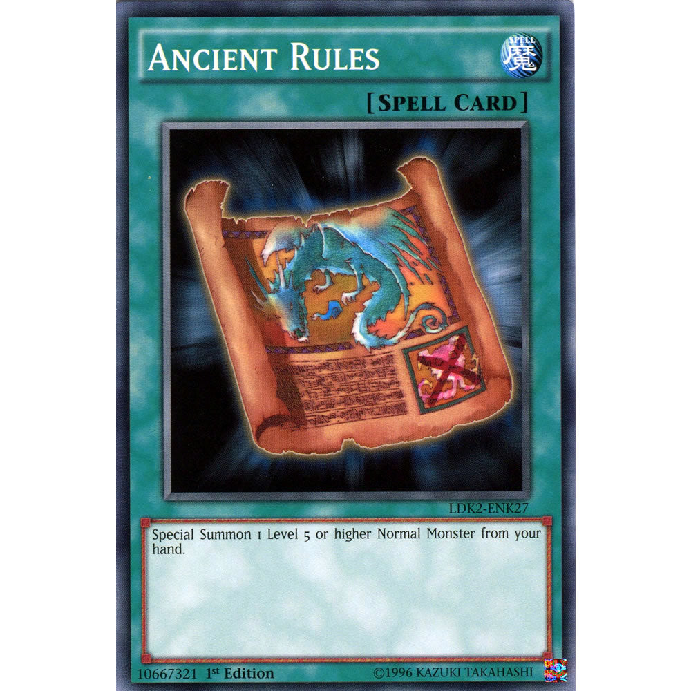 Ancient Rules LDK2-ENK27 Yu-Gi-Oh! Card from the Legendary Decks 2 Set