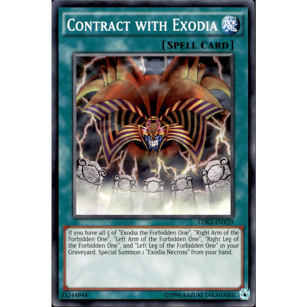 Contract with Exodia LDK2-ENY29 Yu-Gi-Oh! Card from the Legendary Decks 2 Set