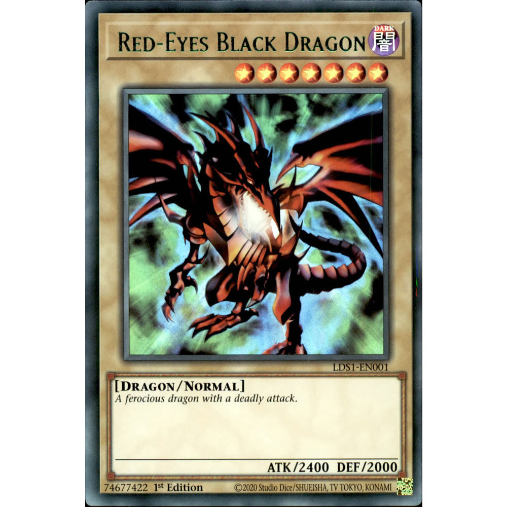 Red-Eyes Black Dragon - Green LDS1-EN001 Yu-Gi-Oh! Card from the Legendary Duelists: Season 1 Set