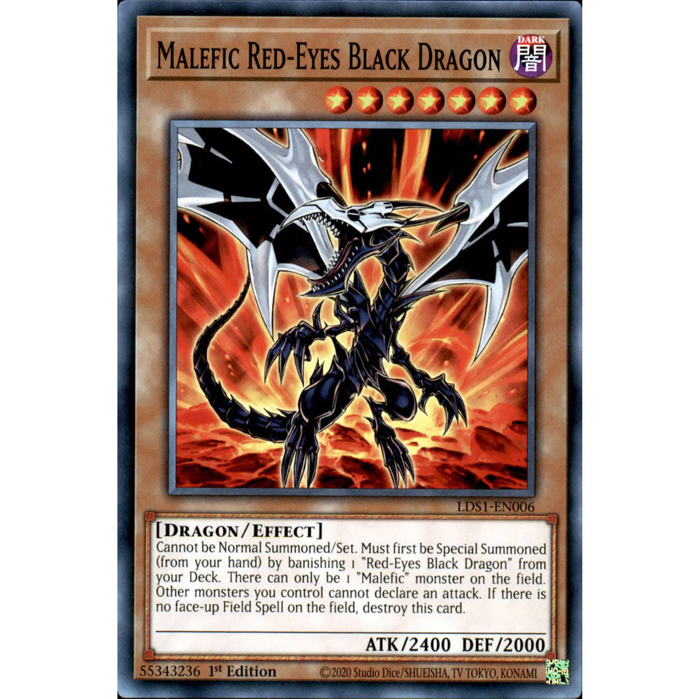 Malefic Red-Eyes Black Dragon LDS1-EN006 Yu-Gi-Oh! Card from the Legendary Duelists: Season 1 Set