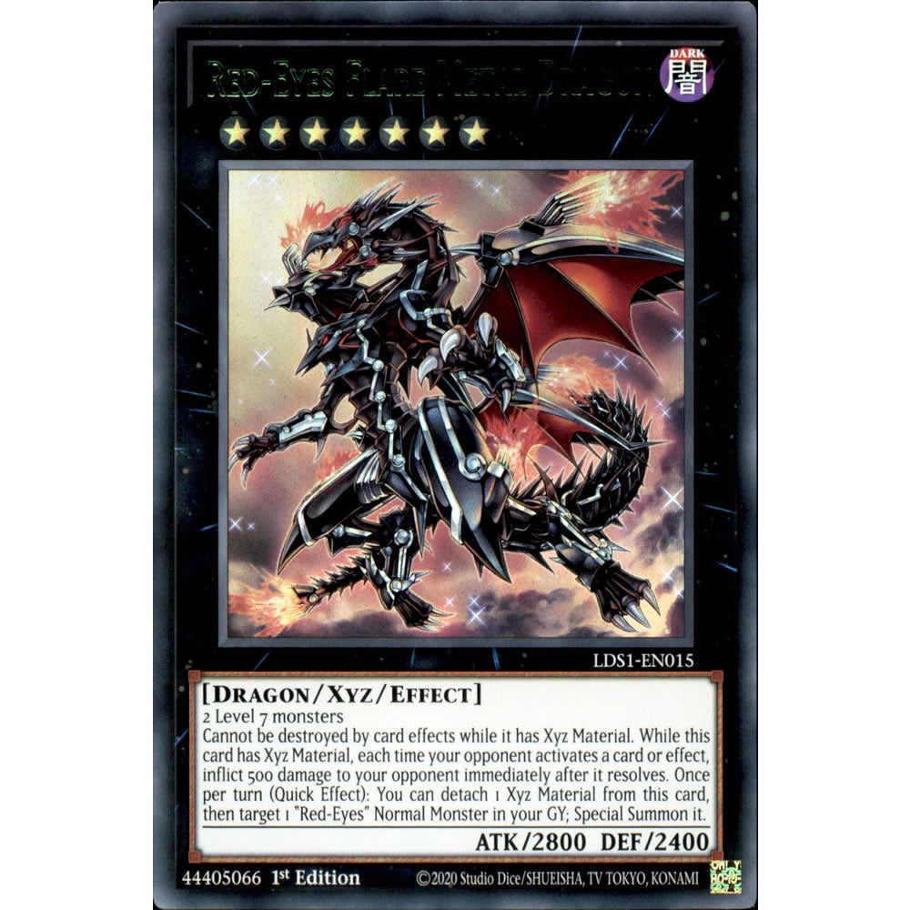 Red-Eyes Flare Metal Dragon - Green LDS1-EN015 Yu-Gi-Oh! Card from the Legendary Duelists: Season 1 Set