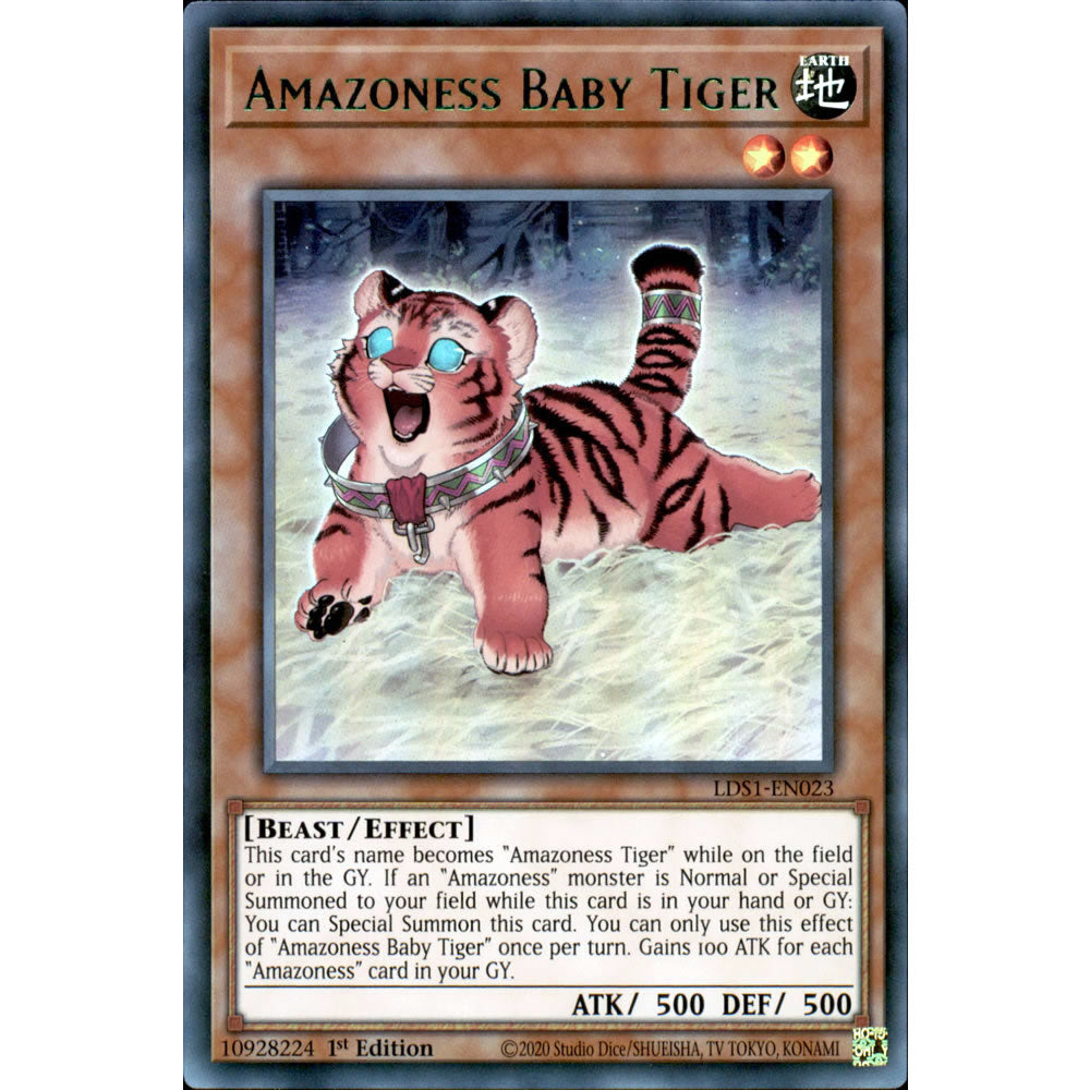 Amazoness Baby Tiger - Green LDS1-EN023 Yu-Gi-Oh! Card from the Legendary Duelists: Season 1 Set
