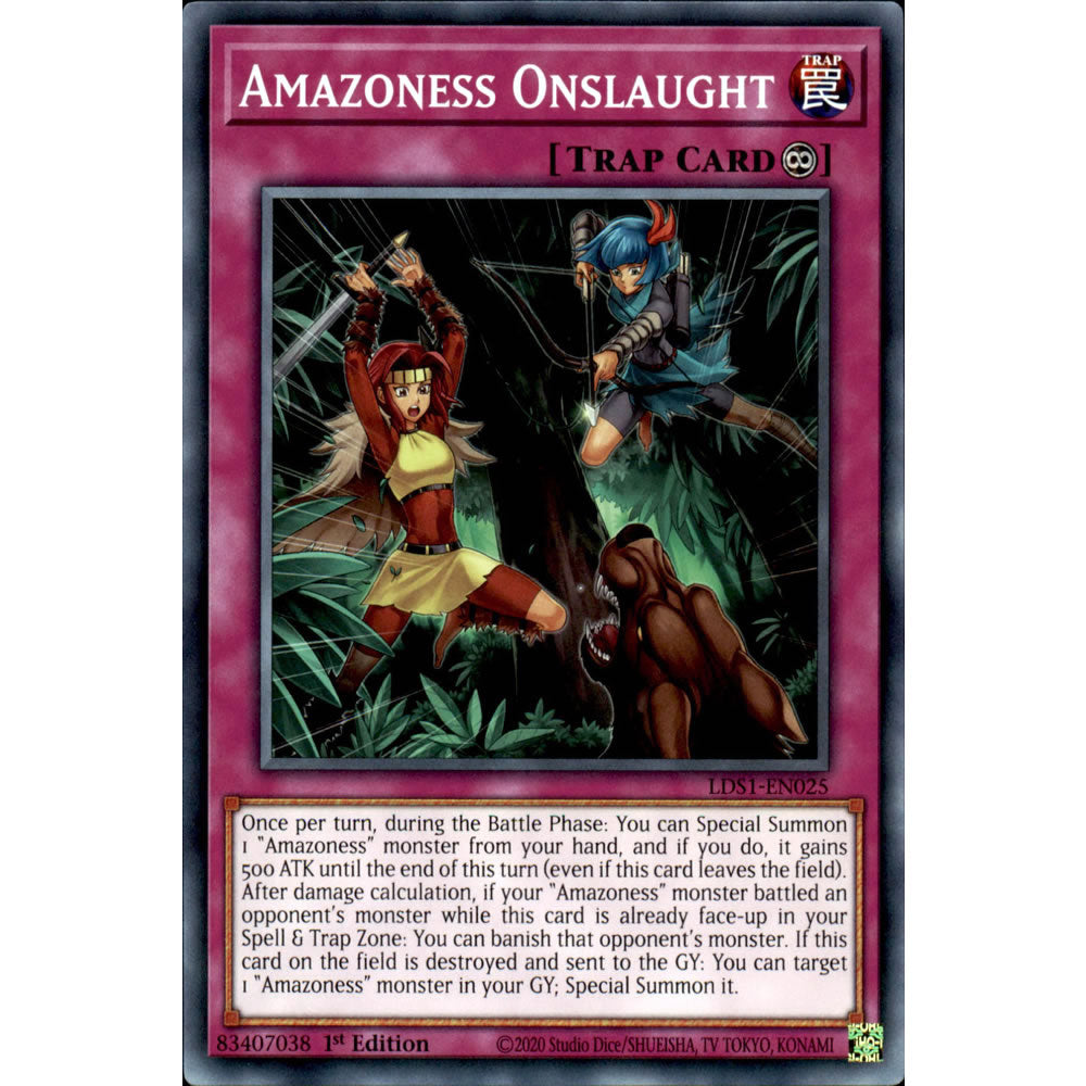 Amazoness Onslaught LDS1-EN025 Yu-Gi-Oh! Card from the Legendary Duelists: Season 1 Set