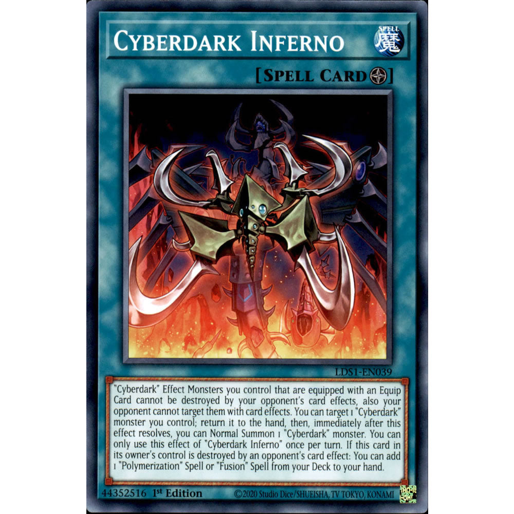 Cyberdark Inferno LDS1-EN039 Yu-Gi-Oh! Card from the Legendary Duelists: Season 1 Set